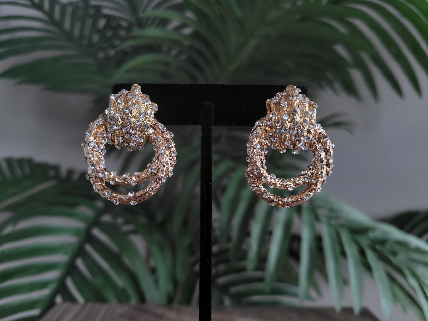 Golden Twist Drop Earrings