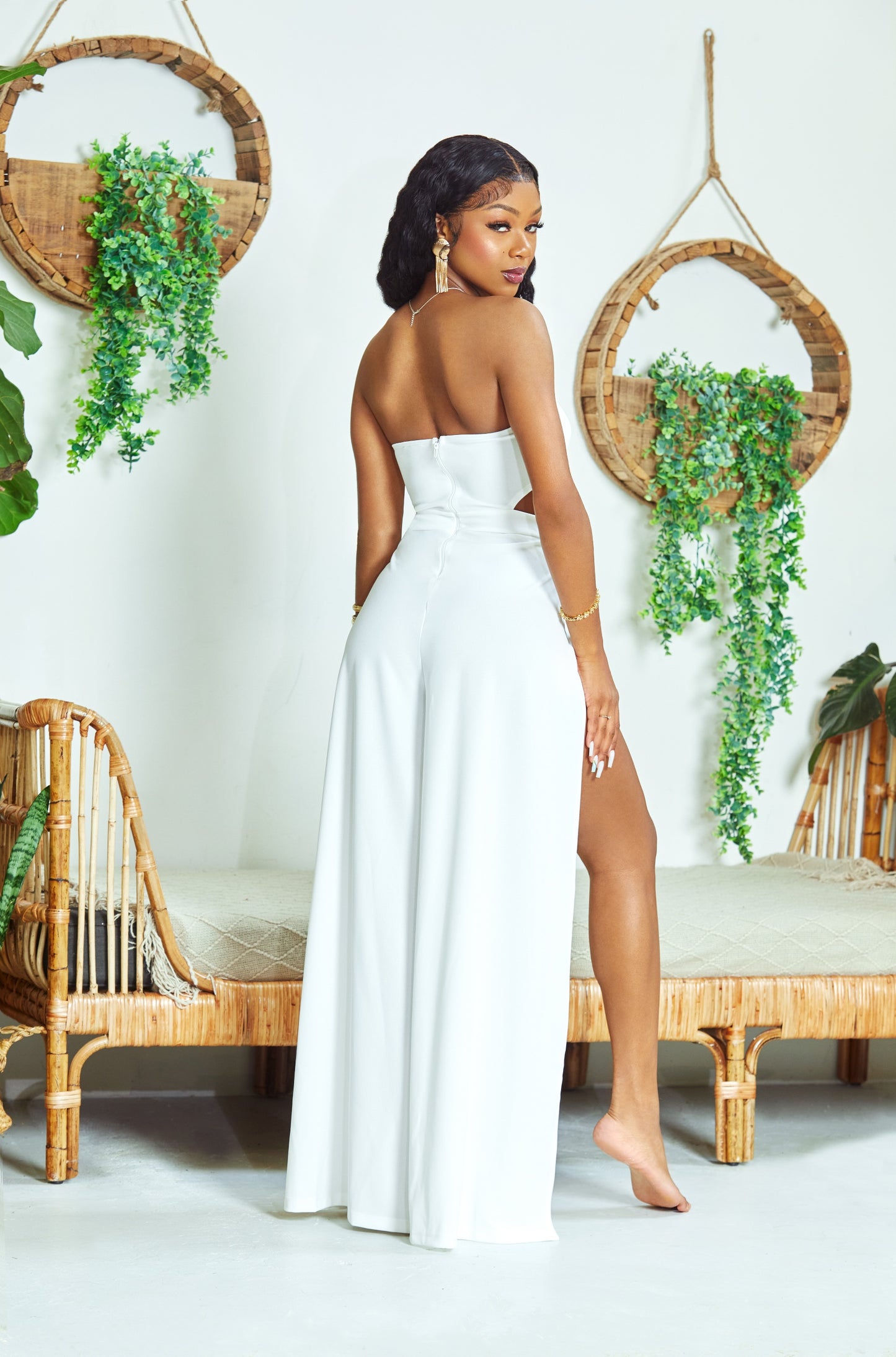 Nevaeh | Tubetop Jumpsuit Ivory