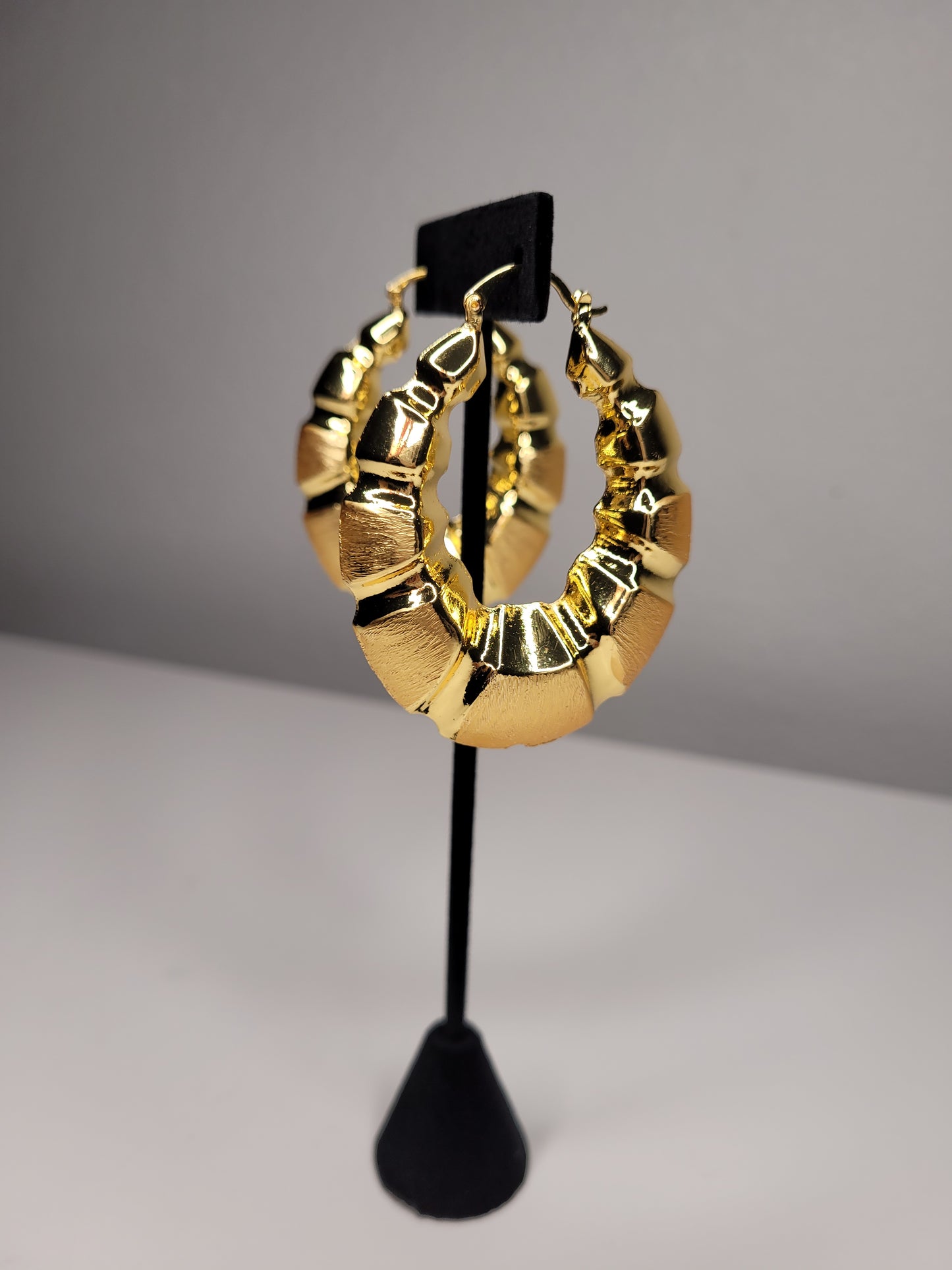 90's Inspired Gold Hoop Earrings