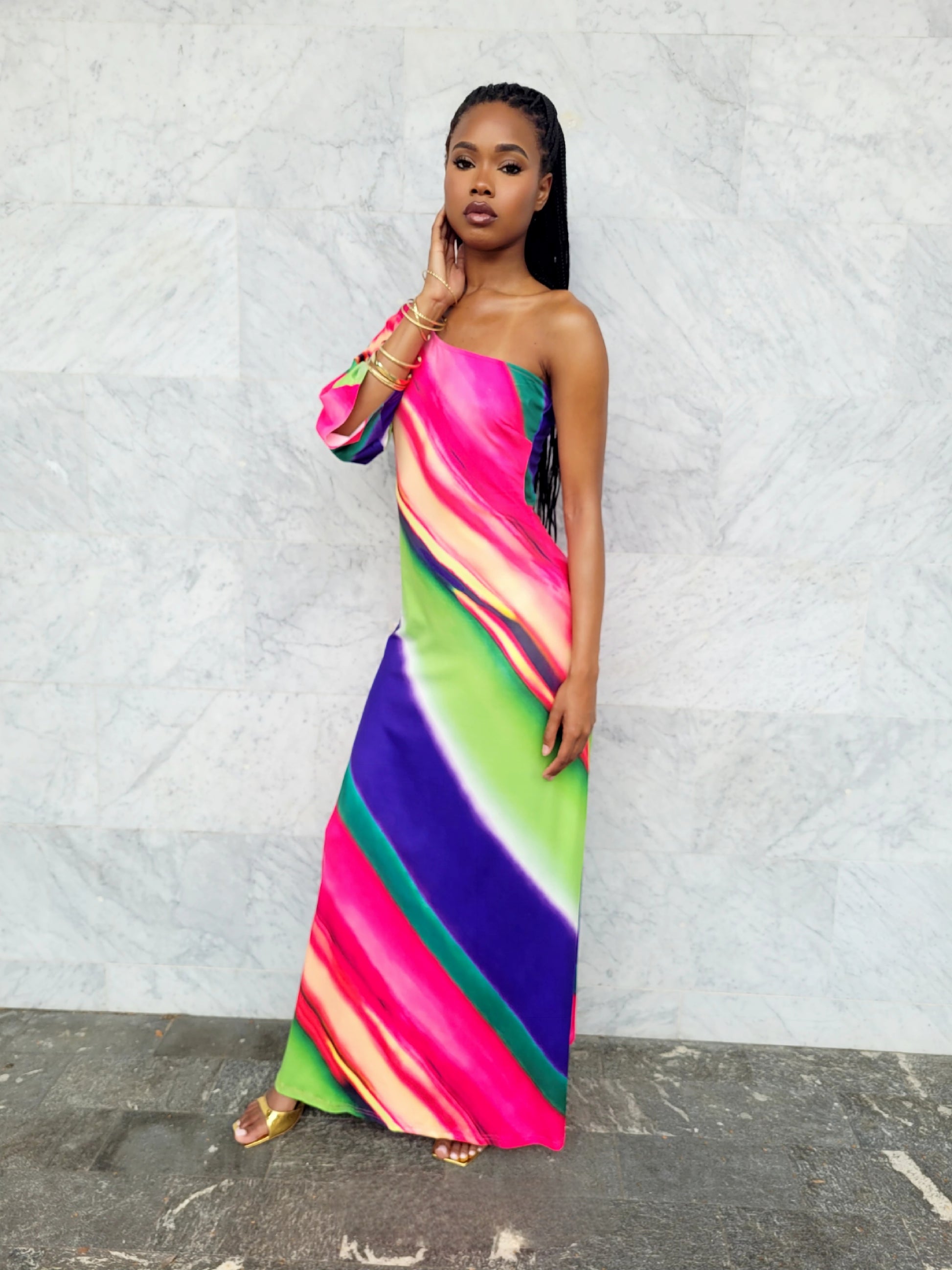 multicolor off the shoulder dress Mallory The Label Multicolor floral Club Colada off-shoulder maxi dress < Dresses - Greek Dresses, Top designer brands