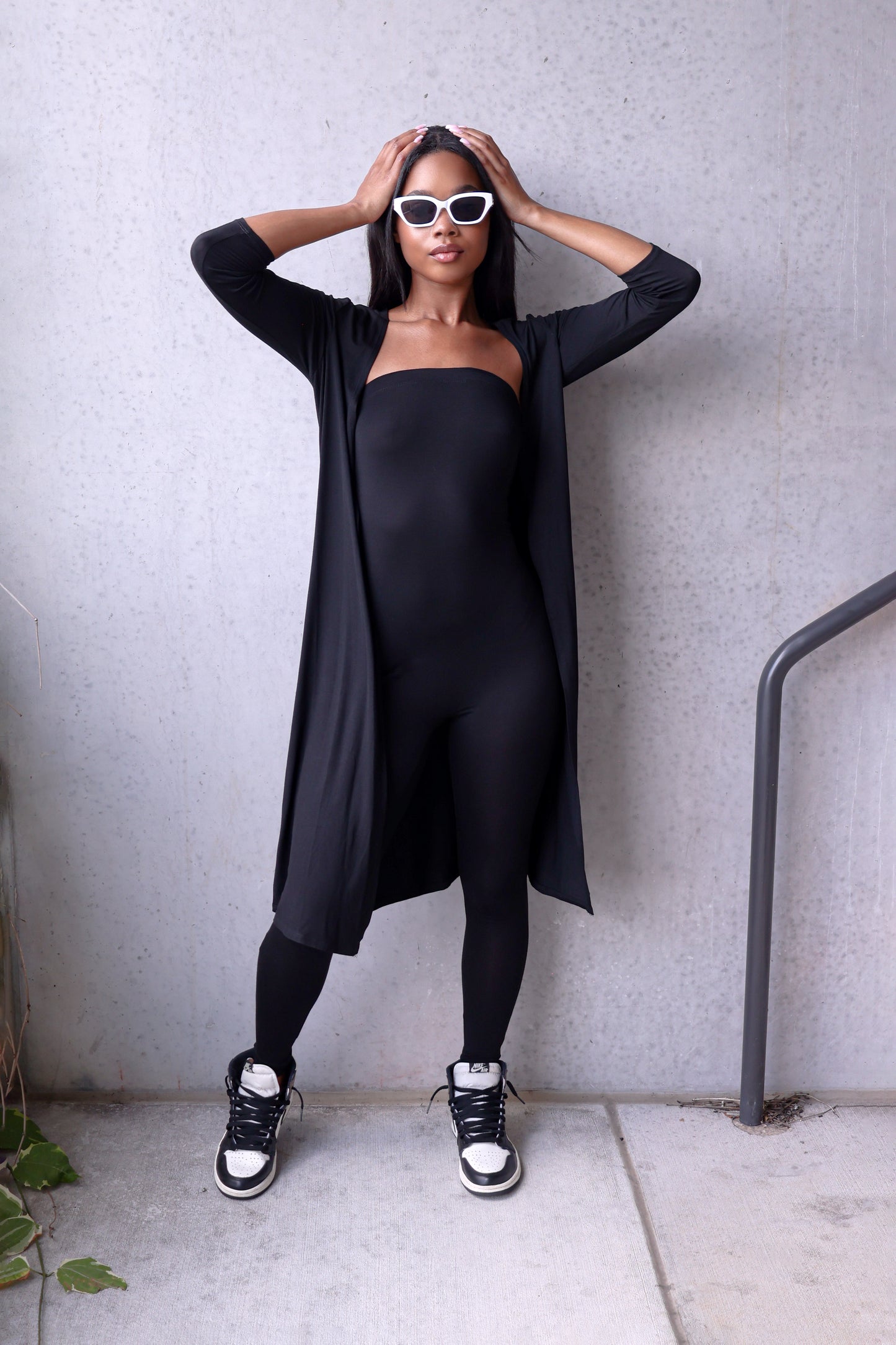 Andrea | Black Strapless Jumpsuit Set